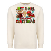 Sandshell just a girl who loves christmas Premium Sweatshirt - FaDigitalArtStudio