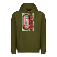 Army Green Western Red Roses Welcome Premium Hoodie - LillyAllenDesigns