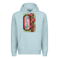 Blue Mist Western Red Roses Welcome Premium Hoodie - LillyAllenDesigns