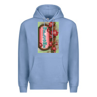 Colony Blue Western Red Roses Welcome Premium Hoodie - LillyAllenDesigns