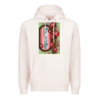 Pale Pink Western Red Roses Welcome Premium Hoodie - LillyAllenDesigns