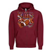 Burgundy busy raising ballers football Zipper Hoodie - texasbilliewilder