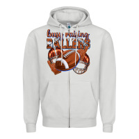 Dove Grey busy raising ballers football Zipper Hoodie - texasbilliewilder