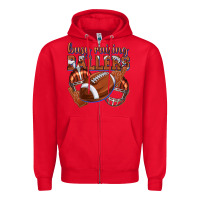Red busy raising ballers football Zipper Hoodie - texasbilliewilder