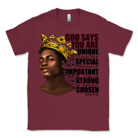 Burgundy afro man god says you are Classic Tee - texasbilliewilder