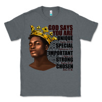 Charcoal Heather afro man god says you are Classic Tee - texasbilliewilder