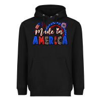 Black Made in America 4th of july Heavyweight Hoodie - CowGirlArtShop