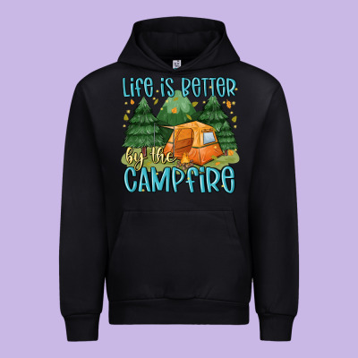 Life Is Better By The Camp Fire Urban Hoodie Designed By Maliassmallbusiness