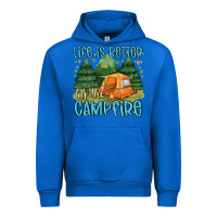 Cobalt life is better by the camp fire Urban Hoodie - MaliasSmallBusiness
