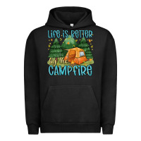 Pigment Black life is better by the camp fire Urban Hoodie - MaliasSmallBusiness