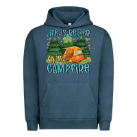 Pigment Midnight Navy life is better by the camp fire Urban Hoodie - MaliasSmallBusiness