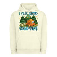 Pigment Pistachio life is better by the camp fire Urban Hoodie - MaliasSmallBusiness