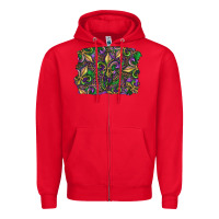 Red Mardi Gras Fleur De Lis Zipper Hoodie - RanaPortraitStore