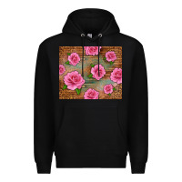 Black Western Pink Roses Premium Hoodie - LillyAllenDesigns