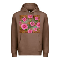Chestnut Western Pink Roses Premium Hoodie - LillyAllenDesigns