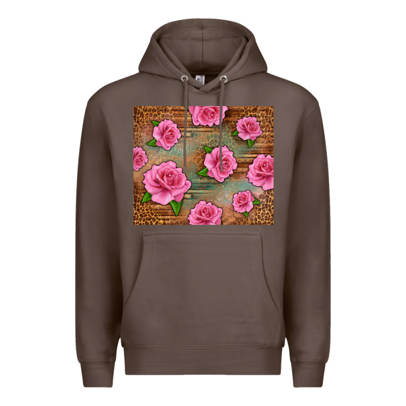 Western Pink Roses Premium Hoodie by LillyAllenDesigns | Teevron