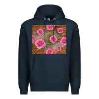 Navy Western Pink Roses Premium Hoodie - LillyAllenDesigns