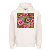 Pale Pink Western Pink Roses Premium Hoodie - LillyAllenDesigns