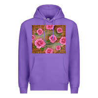 Purple Western Pink Roses Premium Hoodie - LillyAllenDesigns