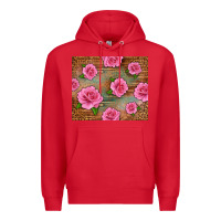 Red Western Pink Roses Premium Hoodie - LillyAllenDesigns