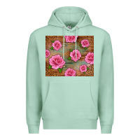 Seafoam Western Pink Roses Premium Hoodie - LillyAllenDesigns