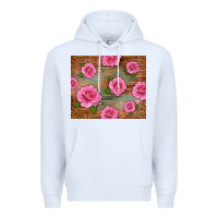 White Western Pink Roses Premium Hoodie - LillyAllenDesigns