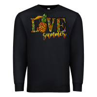 Black love summer pinapple Premium Sweatshirt - CowhideDigitalArt