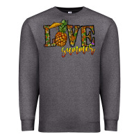 Charcoal Heather love summer pinapple Premium Sweatshirt - CowhideDigitalArt