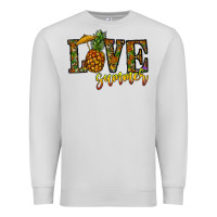 Dove Grey love summer pinapple Premium Sweatshirt - CowhideDigitalArt