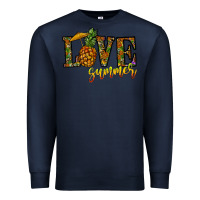 Navy love summer pinapple Premium Sweatshirt - CowhideDigitalArt