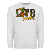 Oatmeal Heather love summer pinapple Premium Sweatshirt - CowhideDigitalArt