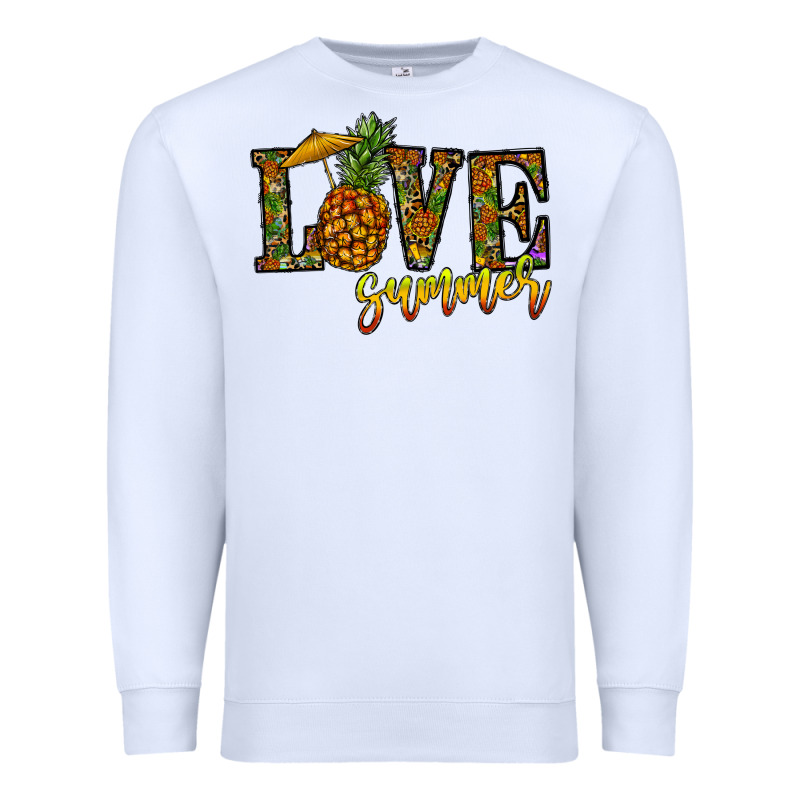Love Summer Pinapple Premium Sweatshirt by CowhideDigitalArt | Teevron
