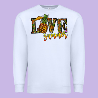 Love Summer Pinapple Premium Sweatshirt Designed By Cowhidedigitalart