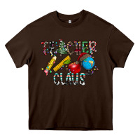 Chocolate Brown Teacher Calus Heavy Core Tee - CowhideDigitalArt