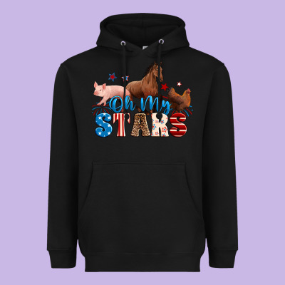 Horse Pig Chicken With Oh My Stars Heavyweight Hoodie Designed By Neo Western