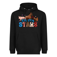 Black Horse pig chicken with oh my stars Heavyweight Hoodie - Neo Western