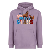 Lavender Horse pig chicken with oh my stars Heavyweight Hoodie - Neo Western