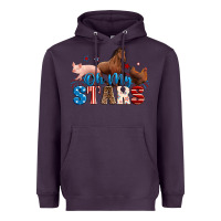 Plum Horse pig chicken with oh my stars Heavyweight Hoodie - Neo Western