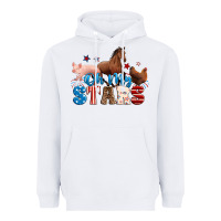 White Horse pig chicken with oh my stars Heavyweight Hoodie - Neo Western