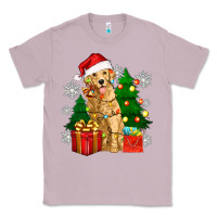 Lilac christmas golden dog Classic Tee - Zillion Design Studio