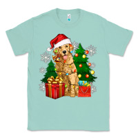 Seafoam christmas golden dog Classic Tee - Zillion Design Studio