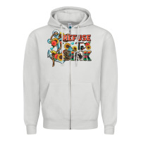 Dove Grey refuse to sink Zipper Hoodie - Zillion Design Studio