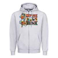 Heather Grey refuse to sink Zipper Hoodie - Zillion Design Studio