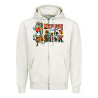 Oatmeal Heather refuse to sink Zipper Hoodie - Zillion Design Studio