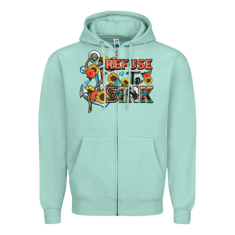 Refuse To Sink Zipper Hoodie by Zillion Design Studio | Teevron