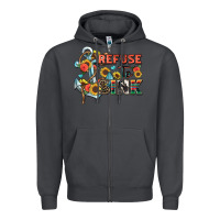 Smoke refuse to sink Zipper Hoodie - Zillion Design Studio