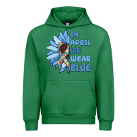 Emerald in april we wear blue Urban Hoodie - MaliasSmallBusiness