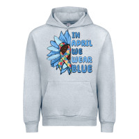 Heather Grey in april we wear blue Urban Hoodie - MaliasSmallBusiness