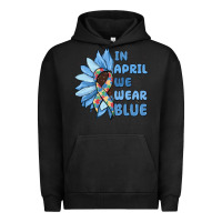 Pigment Black in april we wear blue Urban Hoodie - MaliasSmallBusiness