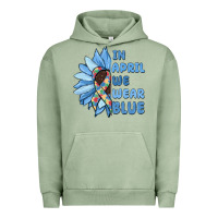 Pigment Oil Green in april we wear blue Urban Hoodie - MaliasSmallBusiness